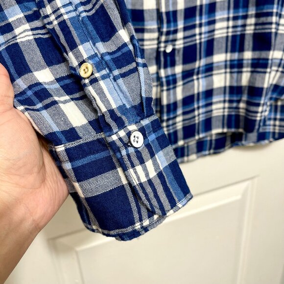 Rag & Bone Mens Fit 3 Beach checked Herringbone Plaid Button-Up Shirt XXL - Picture 9 of 15